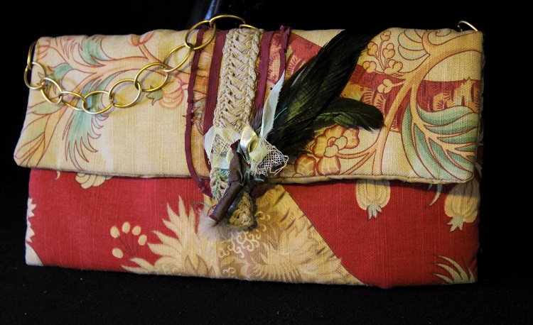 Cartera bolso estampado floral bicolor